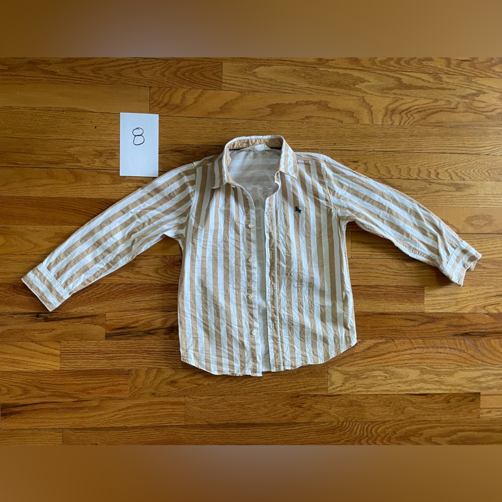 Size 5-6 H&M Striped Boys Button Down Dress Shirt